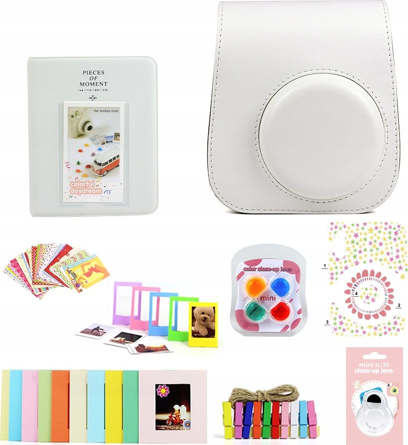 Puzdro LoveInstant 8v1 Set Puzdro Rámčeky Fuji Instax Mini 11 Album – biele