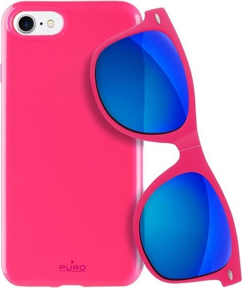 Puro Sunny Kit etui dla iPhone 7/8 + okuláry (IPC747SUNNYKIT1PNK)