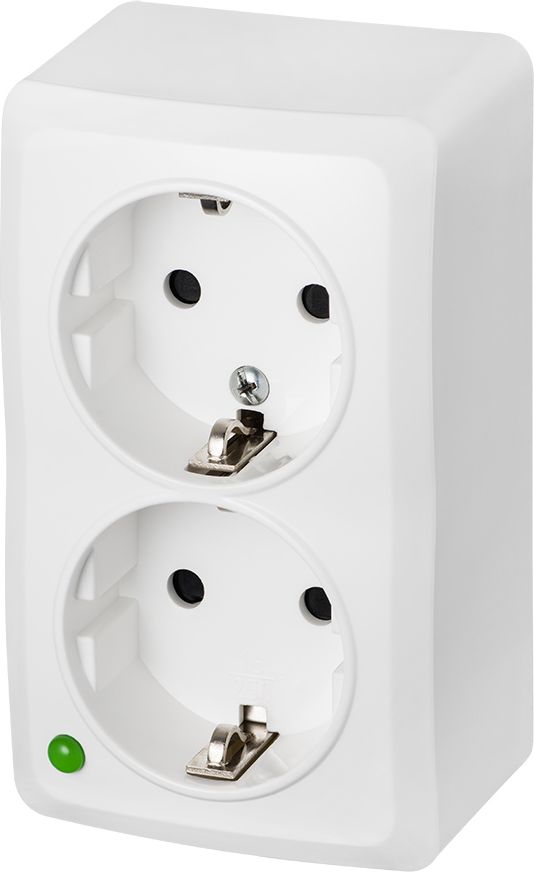 Elektro-Plast BERG Dvojitá zásuvka schuko n/t 2x2P+Z 16A (3738-00)