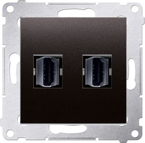 Kontakt-Simon HDMI zásuvka Simon 54 dvojitá antracitová (DGHDMI2.01/48)