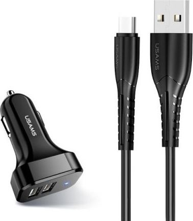 Usams Charger USAMS Charge. sám. 2xUSB C13 2.1A USB-C černá/černá NTU35TC13TZ