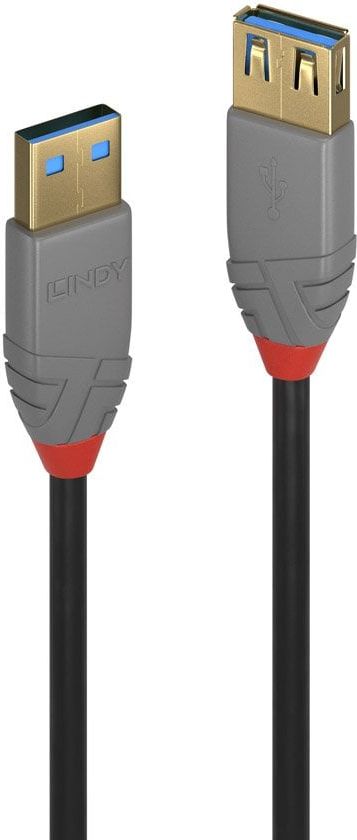 Prodlužovací kabel USB 3.2 Gen 1 Anthra Line, USB-A samec > USB-A samice