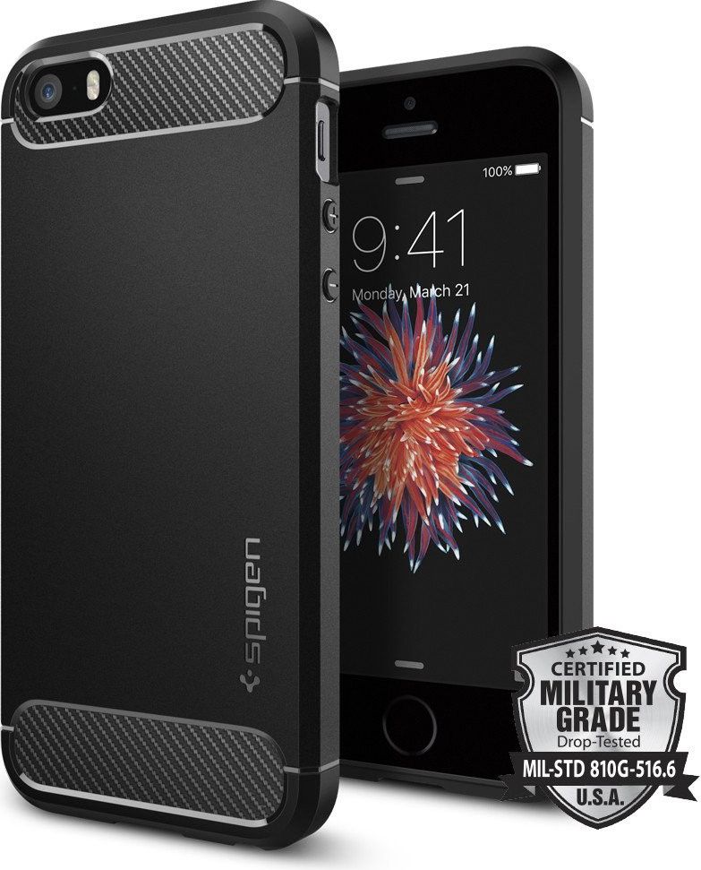 Pouzdro Spigen Rugged Armor Apple iPhone 5/5s/SE (odolné ip5)