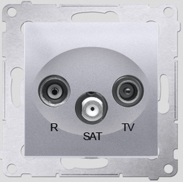 KONTAKTUJÍCÍ - SIMON ANTENNA SOCKES SIMON54 RTV/SAT Final Silver - Dask.01/43