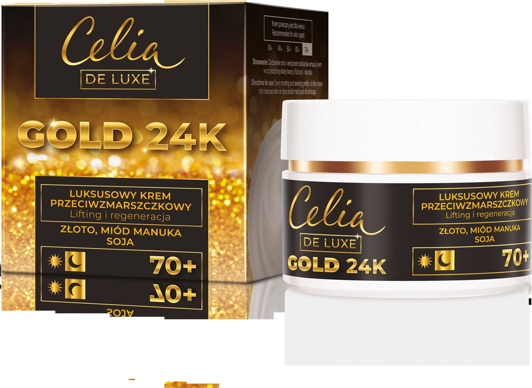 Celia Gold 24K Luxusný krém proti vráskam 70+