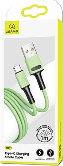 Usams USB-A – USB-C kabel USB 1 m zelený (69875-uniw)
