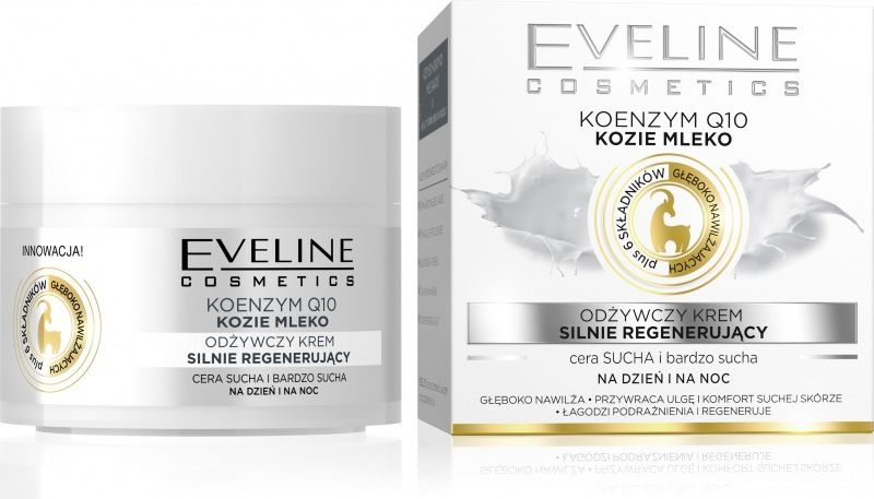 Eveline Koenzým Q10 vyživujúci krém z kozieho mlieka silne regeneračný denný aj nočný 50ml