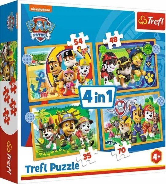 Puzzle 4v1 Holiday Paw Patrol