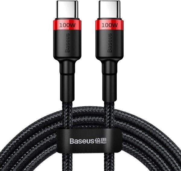 Baseus USB-C - USB-C USB kábel 2 m Čiernočervený (BSU1520REDBLK)
