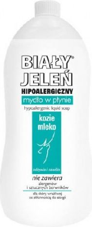 Hypoalergenní mýdlo bílého jelena v tekutém kozím mléko - zásoba 1L