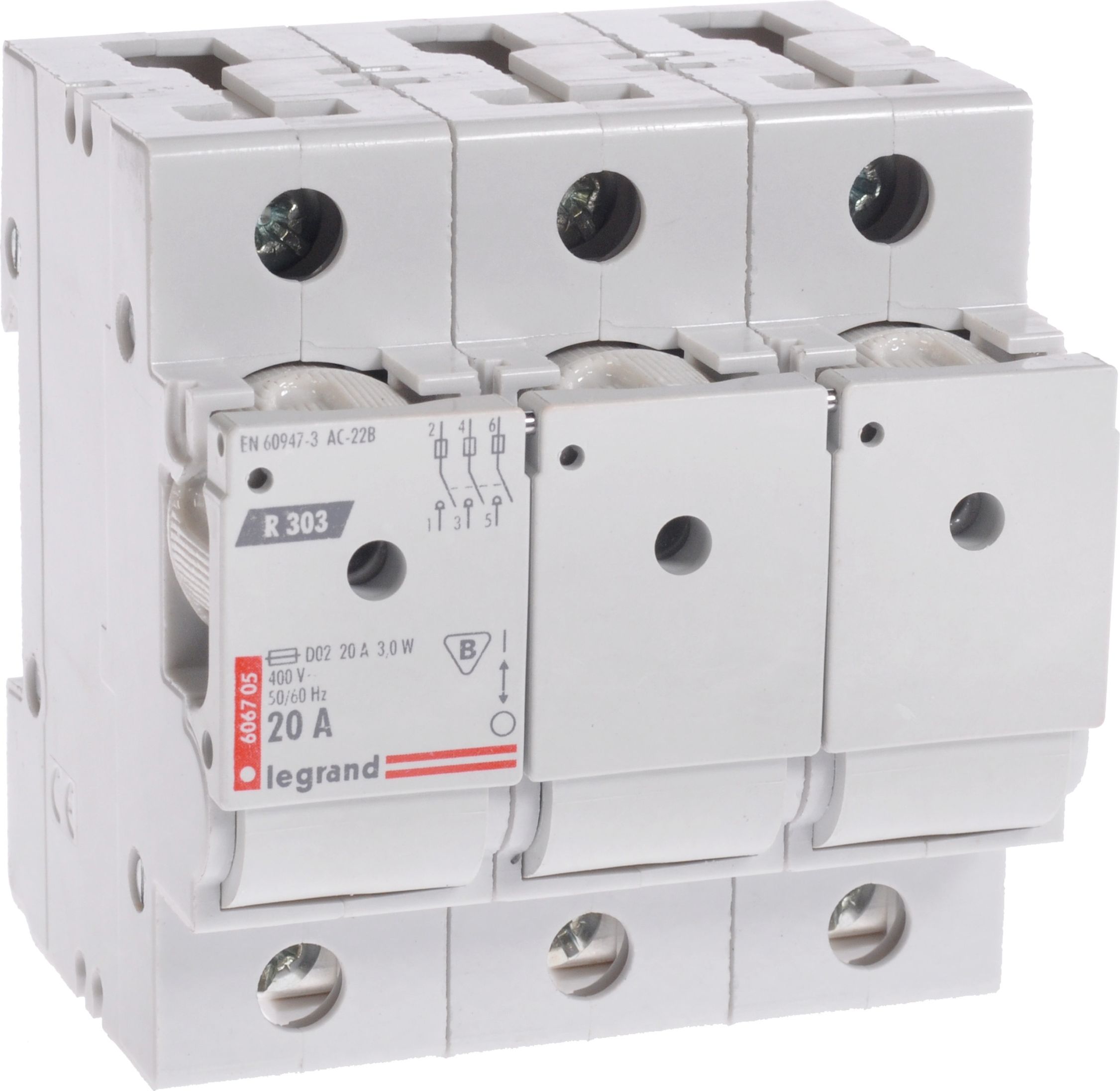 LEGRAND FUSE LISTONKTOR R 303 20A 3P - 606705