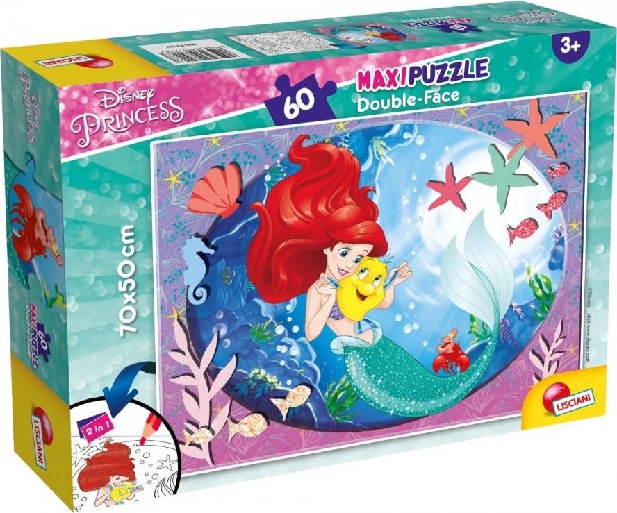 Lisciani Obojstranné puzzle maxi 60 Malá morská víla