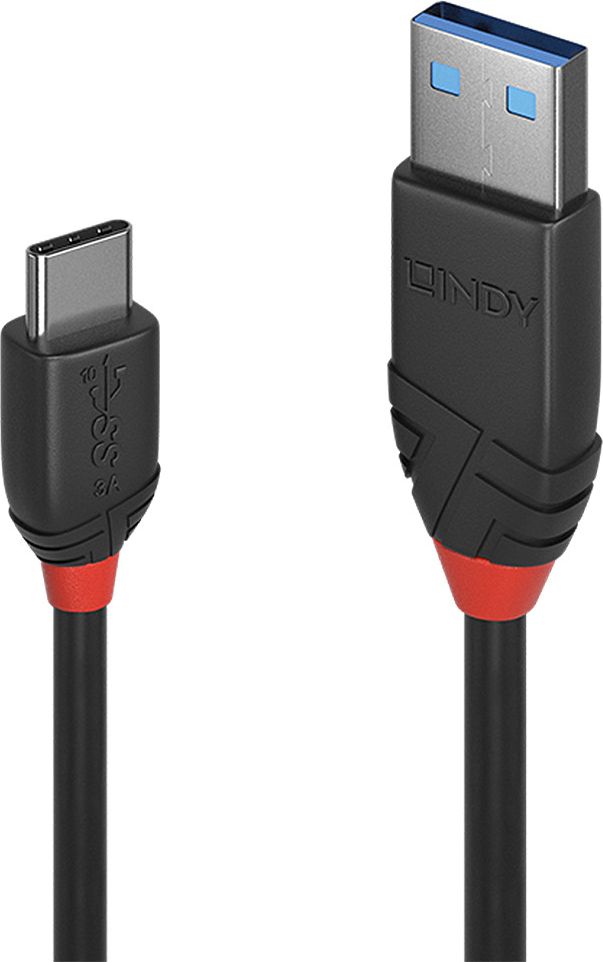 Kabel USB 3.2 Gen 2 Black Line, USB-A samec > USB-C samec