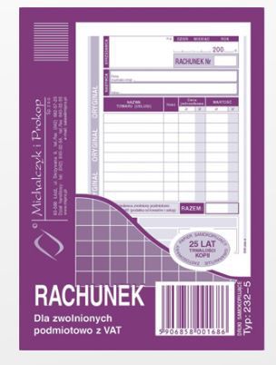 Michalczyk & Prokop Bill pro osoby osvobozené od DPH A6 80 listů (232-5)