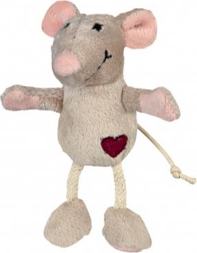 Plyšová myš Trixie, 11 cm, béžová