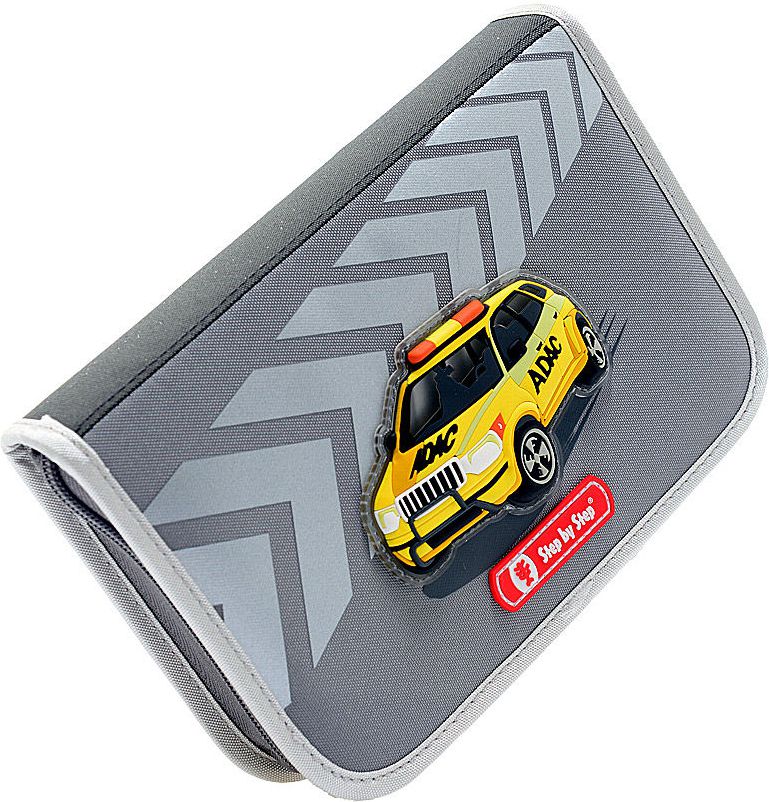 Penál Step by Step 3D Adac s příslušenstvím, šedý