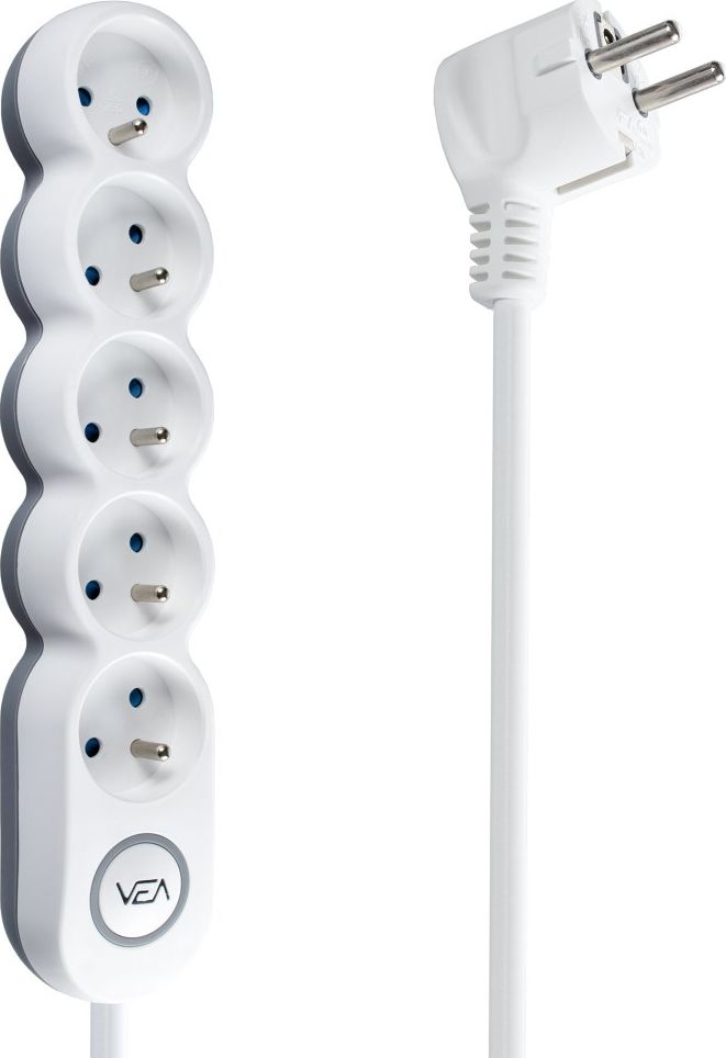 Libox LB0192 napájecí lišta 5 zásuvek 5 m bílá (LB0193-5)