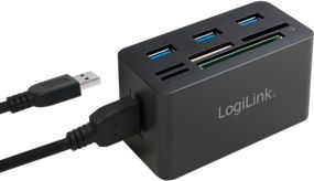LogiLink USB HUB 1x CF 1x SD 1x M2 1x microSD + 3x USB-A 3.0 (CR0042)