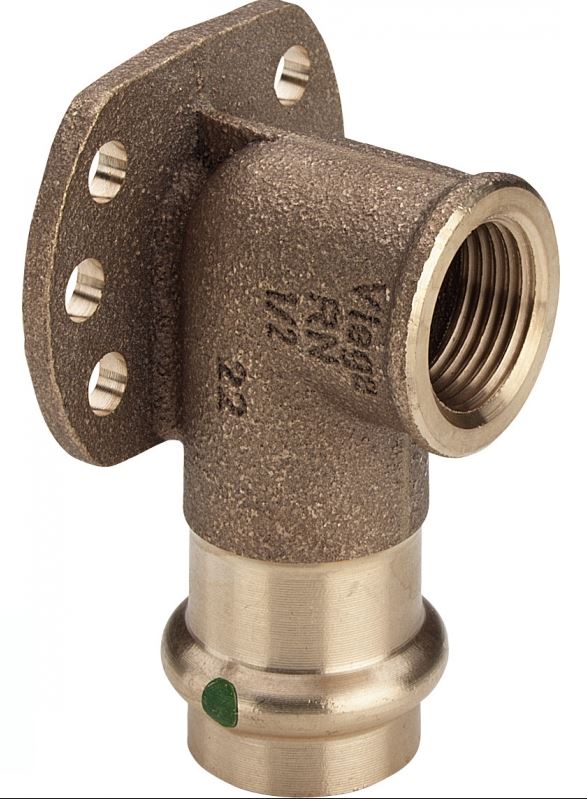 Viega Knee s konektory stěny s SC -CONTUR 18MM X GW 1/2 Inch - 281502