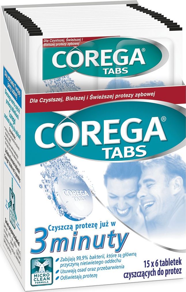 Čisticí tablety na zubní protézy Corega 6 ks.
