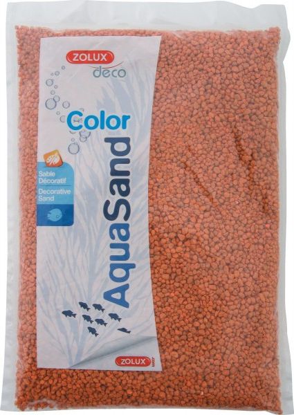 Zolux Aquasand Color step oranžová 1kg