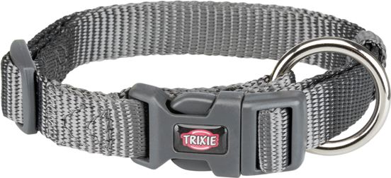 Obojek Trixie Premium, grafit, velikosti XXS–XS 15–25 cm/10 mm