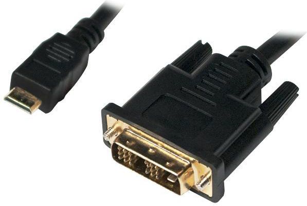 LogiLink HDMI Mini - kabel DVI-D 1m černý (CHM002)
