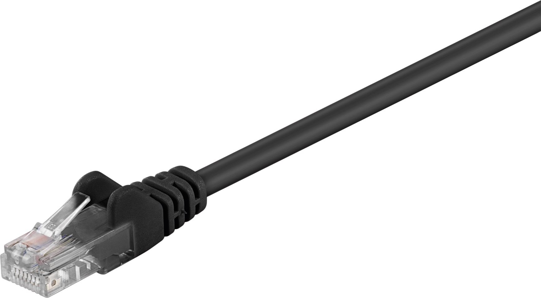 Goobay U/UTP propojovací kabel kat. 5e CCA černý 2m (68647)