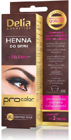 Delia henna pro gelové obočí 3.0 tmavě hnědé