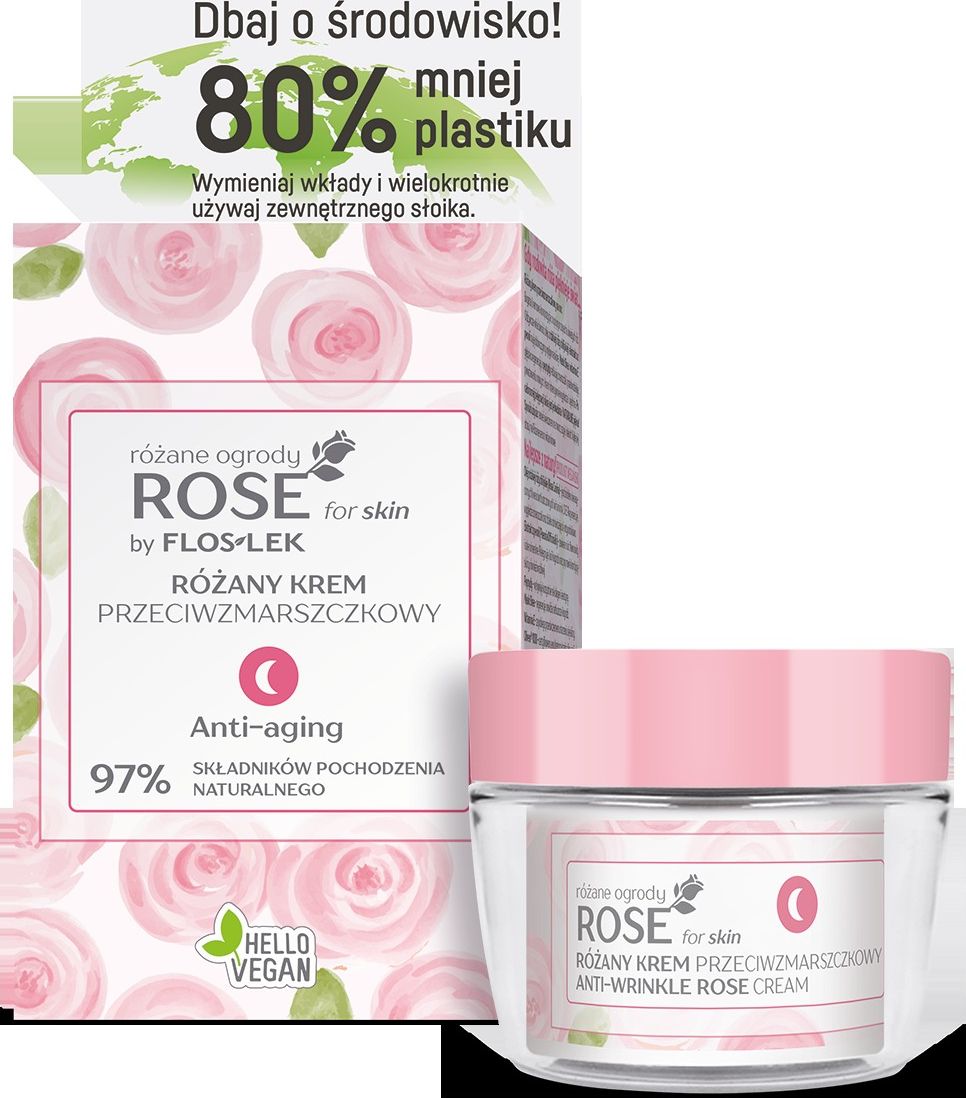 FLOSLEK Rose for Skin ECO rose noční krém proti vráskám