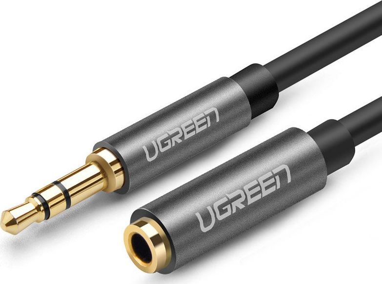Kábel Ugreen Jack 3,5mm - Jack 3,5mm 1m strieborný (UGR220GRY)
