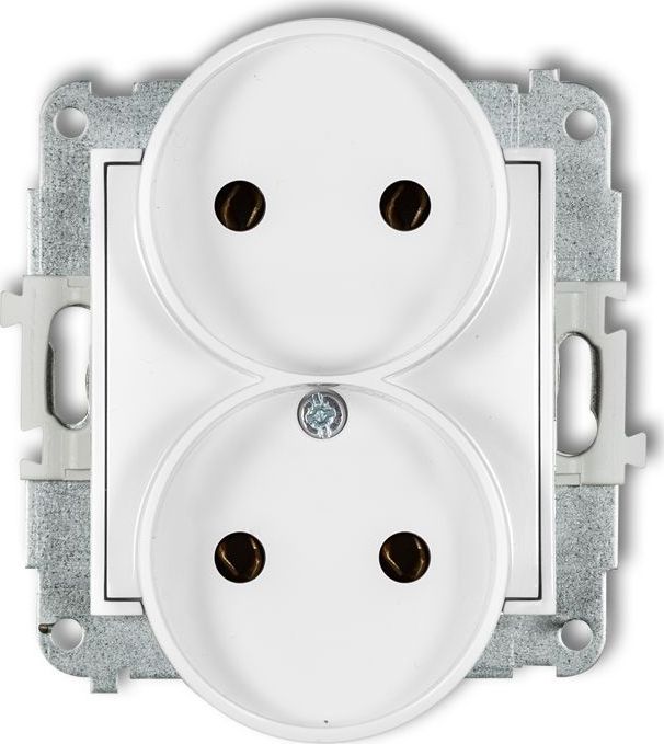 MINI dvojzásuvka b/u bílá MGPR-2