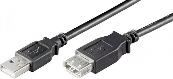 Techly USB-A – USB-A kábel USB 0,3 m čierny (686221)