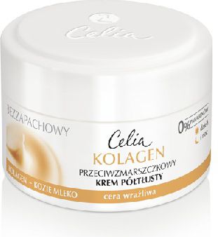 Celia Collagen Series Bezparfemovaný polotučný krém proti vráskám pro citlivou pleť 50 ml