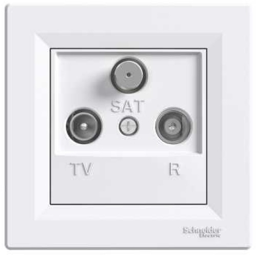 Schneider Electric RTV-SAT průchozí anténní zásuvka 4dB bílá - EPH3500221