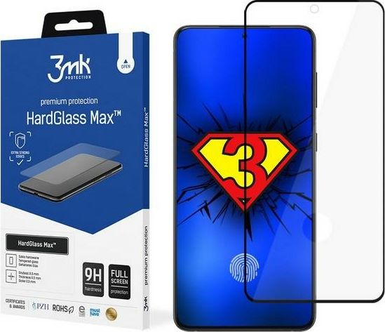 Tvrdé sklo Max Samsung S21 Ultra G998 Celoobrazovkové tvrdené sklo čierne