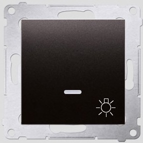 Kontakt-Simon Illuminated light button antracit - DS1L.01/48