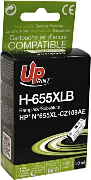 Inkoust UPrint H-655XLB / CZ109AE Ink, č. 655 (černý)