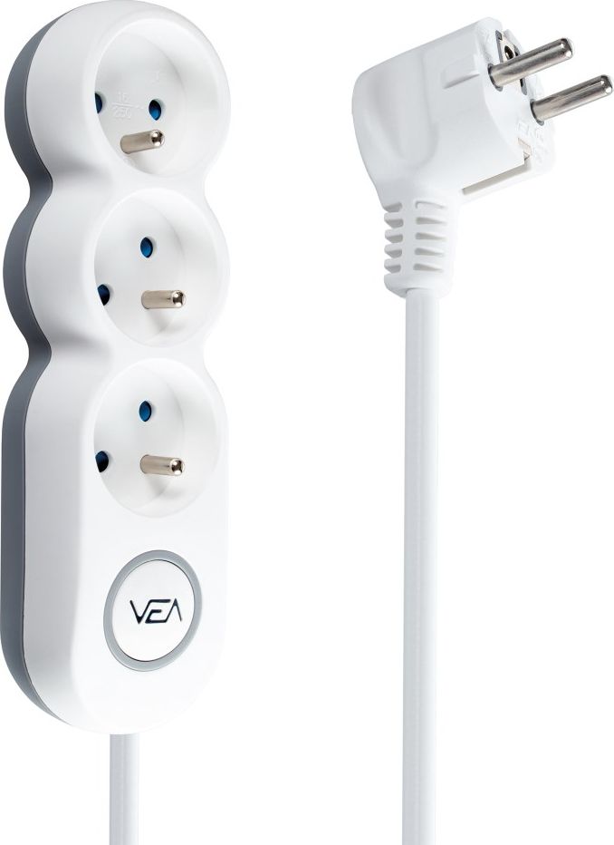 Libox LB0192 napájecí lišta, 3 zásuvky, 5 m, bílá (LB0192-5)