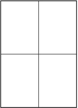 Logo A4 Label, Matte, White, 25 ks.