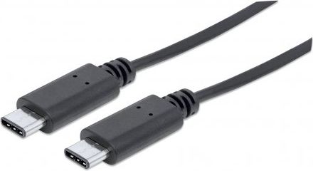 Manhattan USB-C – USB-C kábel USB 1 m čierny (353526)
