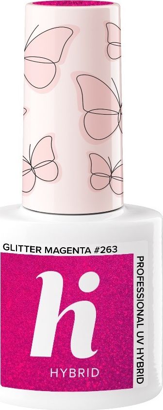 Hi Hybrid Hi Hybrid Butterfly hybridní lak na nehty #263 Glitter Magenta 5ml