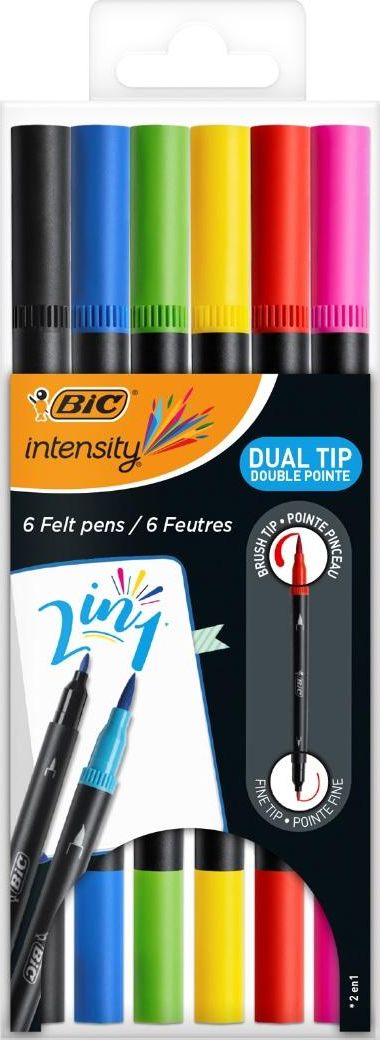 BIC PENS 2-STR 6-COL BC INTENSITY POUZDRO