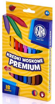 Pastelky Astra Wax 18 barev Jumbo Vision
