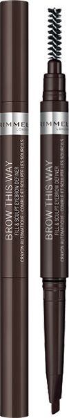 Rimmel Brow This Way Tužka na obočí č. 003 Tmavě hnědá 0,25g