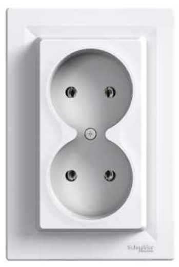 Schneider Electric Dvojzásuvka b/u bílá - EPH9700221
