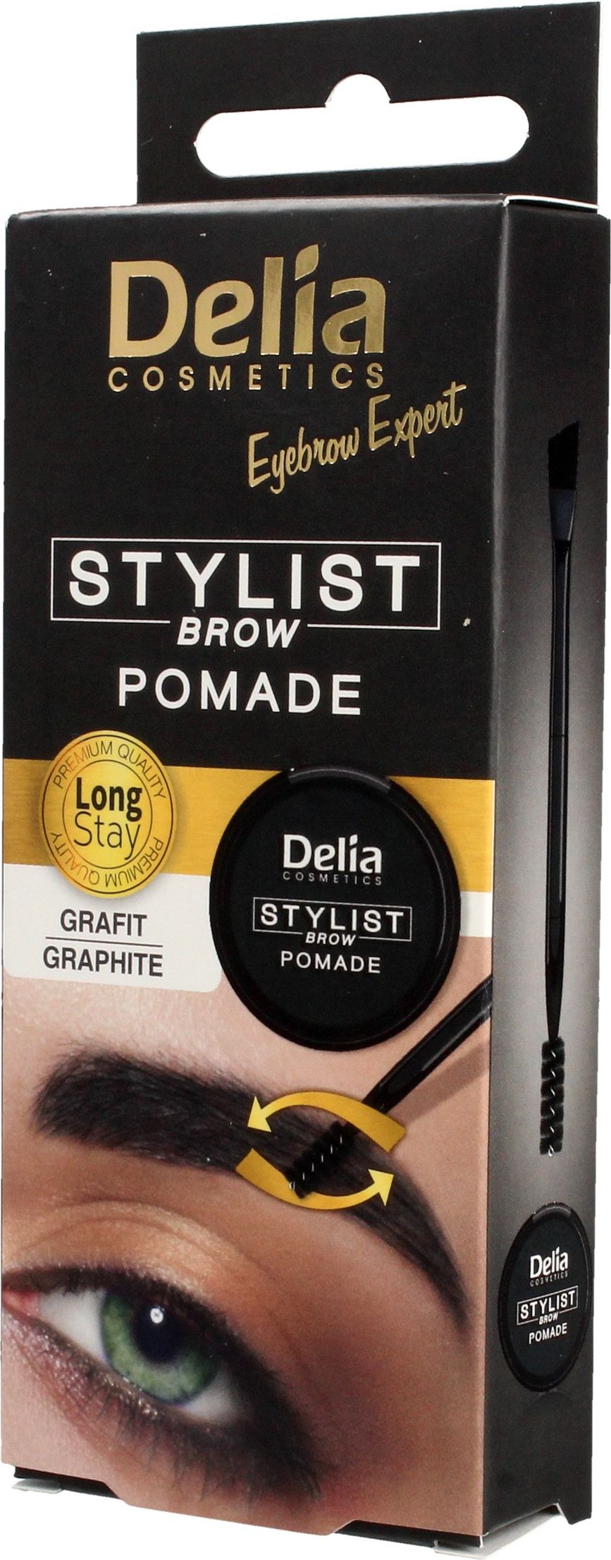 Delia Delia Cosmetics Eyebrow Expert Pomáda na obočí Grafit 1 ks