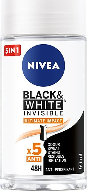 Nivea Nivea Deodorant BLACK&WHITE INVISIBLE Ultimate Impact 5v1 roll-on 50ml
