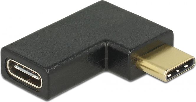 Delock Adaptér SuperSpeed USB 10 Gbps (USB 3.1 Gen 2) USB Type-C™ samec > port samica pravouhlý ľavý / pravý