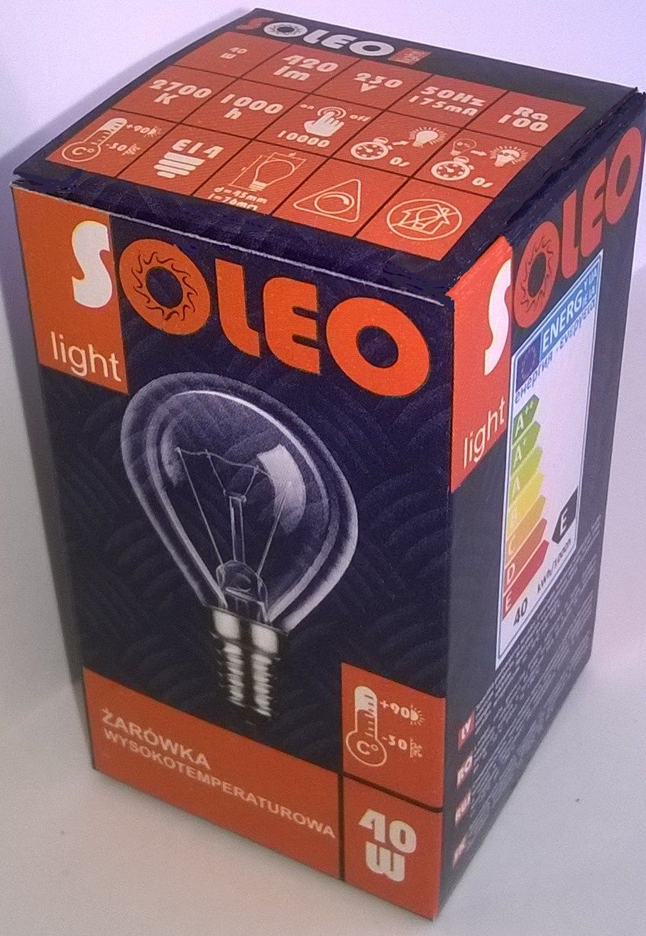 Helios Soleo vysokoteplotní žárovka 40W P45 E14 230V (WST-2630)